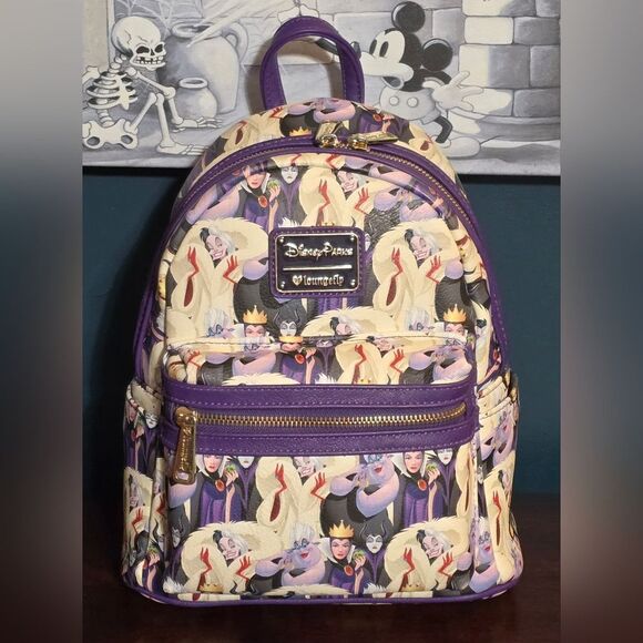 Loungefly Disney Parks Pastel Villains AOP Backpack and Wallet Set main image 7